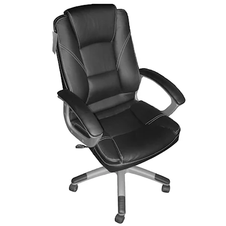 Black PU Contemporary Office Chair